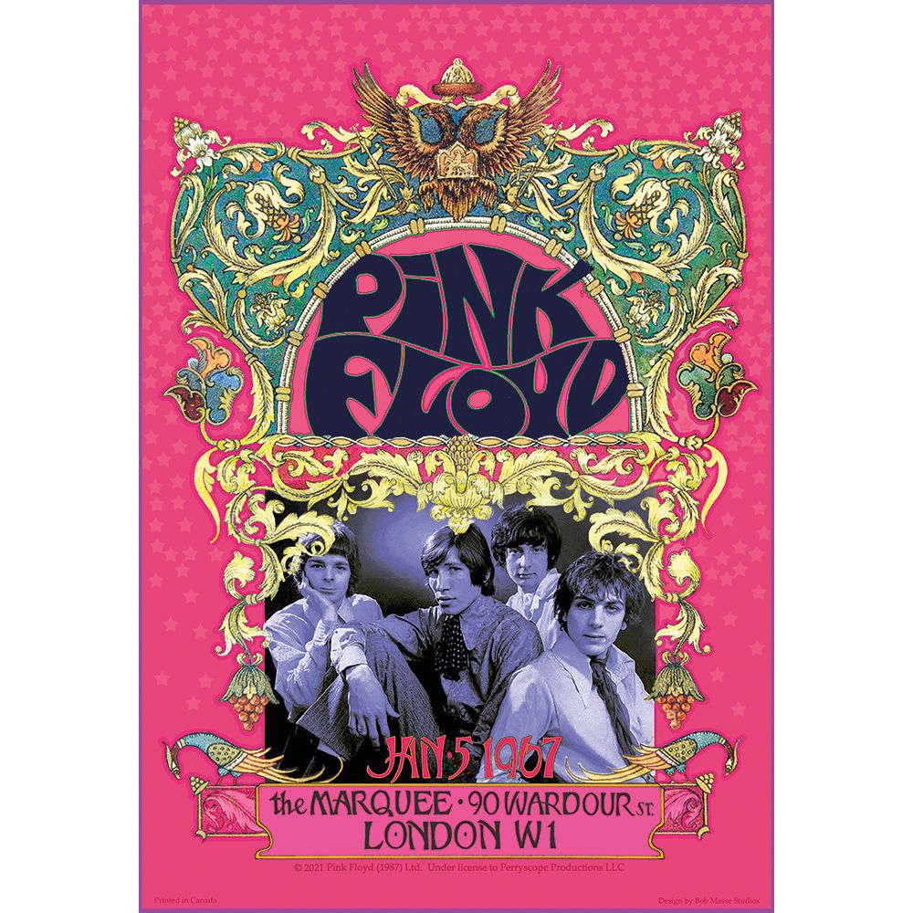 PINK FLOYD - 1967 Concert Poster / Bob Masse